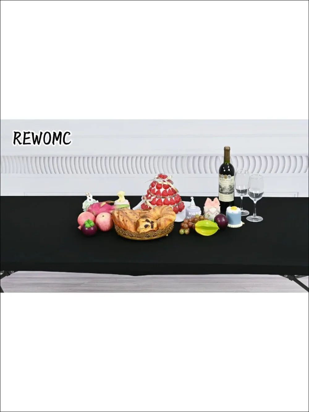 6 Pack Stretch Table Top Cap Cover 30x72 Fitted Tablecloth for Folding Tables